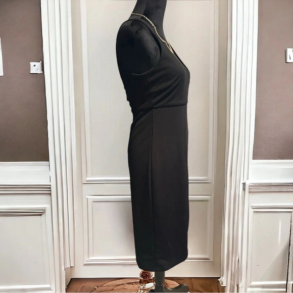 Alexia Admor black‎ dress high side slit size 6 - Picture 4 of 6